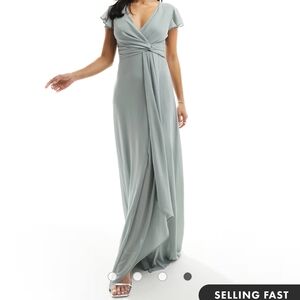Elegant Sage Maxi Dress
